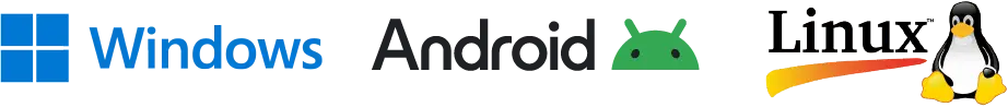 Windows, Android, Linux Logos